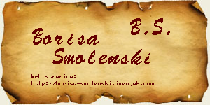 Boriša Smolenski vizit kartica